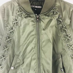 Steve Madden Jacket Green Puffer Coat Medium New